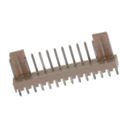 Molex Board Connector, 14 Contact(S), 1 Row(S), Male, Straight, 0.098 Inch Pitch, Solder Terminal, 22041141